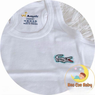 [Combo 5] Áo Thun Ba Lỗ Trẻ Em Trắng Cotton Mềm Mát Co Giãn | Bé Trai Bé Gái (8–25kg) | Co giãn 4 chiều