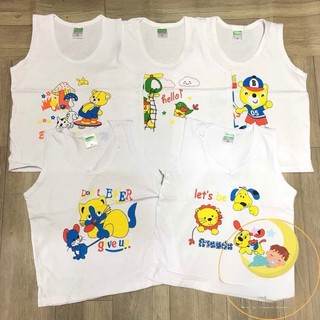 [COMBO 5] Áo ba lỗ cho bé chất cotton mỏng mát / Ao thun chất mịn cao cấp - Hình vui nhộn