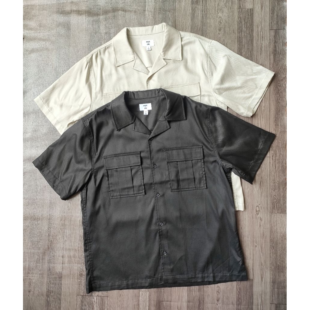 (BomoHouse) Áo sơmi, khoác nam tay ngắn túi ngực ModeOf0ne* dư xịn