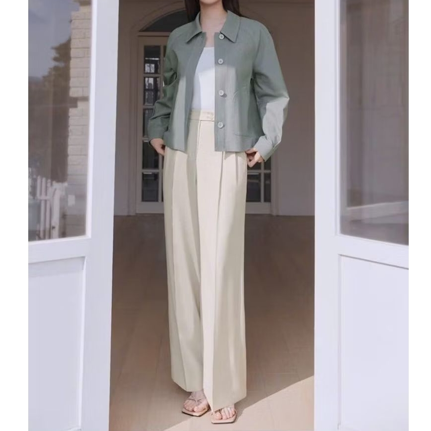 (BomoHouse) Quần suông công sở ATG* xuất hàn bigsize fulltag - dư xịn.