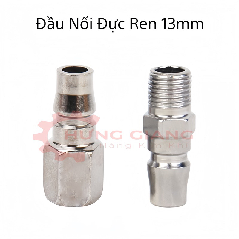 Khớp Rời PM Ren Ngoài 13 Đầu Bên Nối Nhanh Khớp Ổ Bi Lắp Dây Hơi Khí Nén