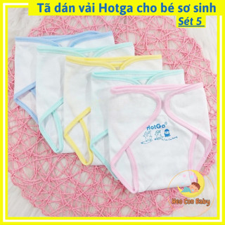 [Combo 5] Tã vải đóng bỉm cho bé sơ sinh/ Tả dán Hotga bé trai gái sơ sinh (Gói 5 cái cao cấp)