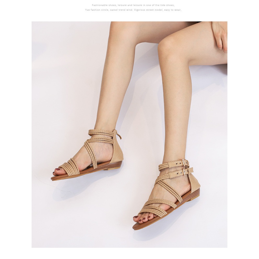 [Chính hãng]Giày sandal chiến binh boho quai ngang XIANGLV basic sang trọng 1.5cm, sandal nữ, giày dây LAL138- Laylalay.