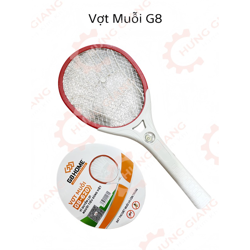 Vợt Muỗi, Bắt Muỗi G8 - 620 Kèm Đèn Siêu Sáng Hàng Cao Cấp Việt Nam BH 12 Tháng