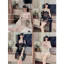 HT422 Set váy ngủ và áo choàng sexy ren xuyên thấu có GỌNG, bộ váy ngủ gơi cảm hở lưng HT422 (197+255)