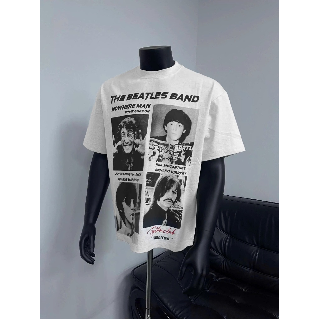 Áo thun Stee Cổ tròn THE BEATLES BAND Localbrand ICVCVNI Unisex Cotton