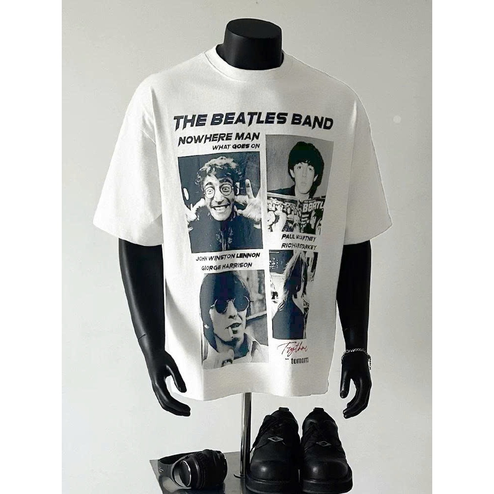 Áo thun Stee Cổ tròn THE BEATLES BAND Localbrand ICVCVNI Unisex Cotton