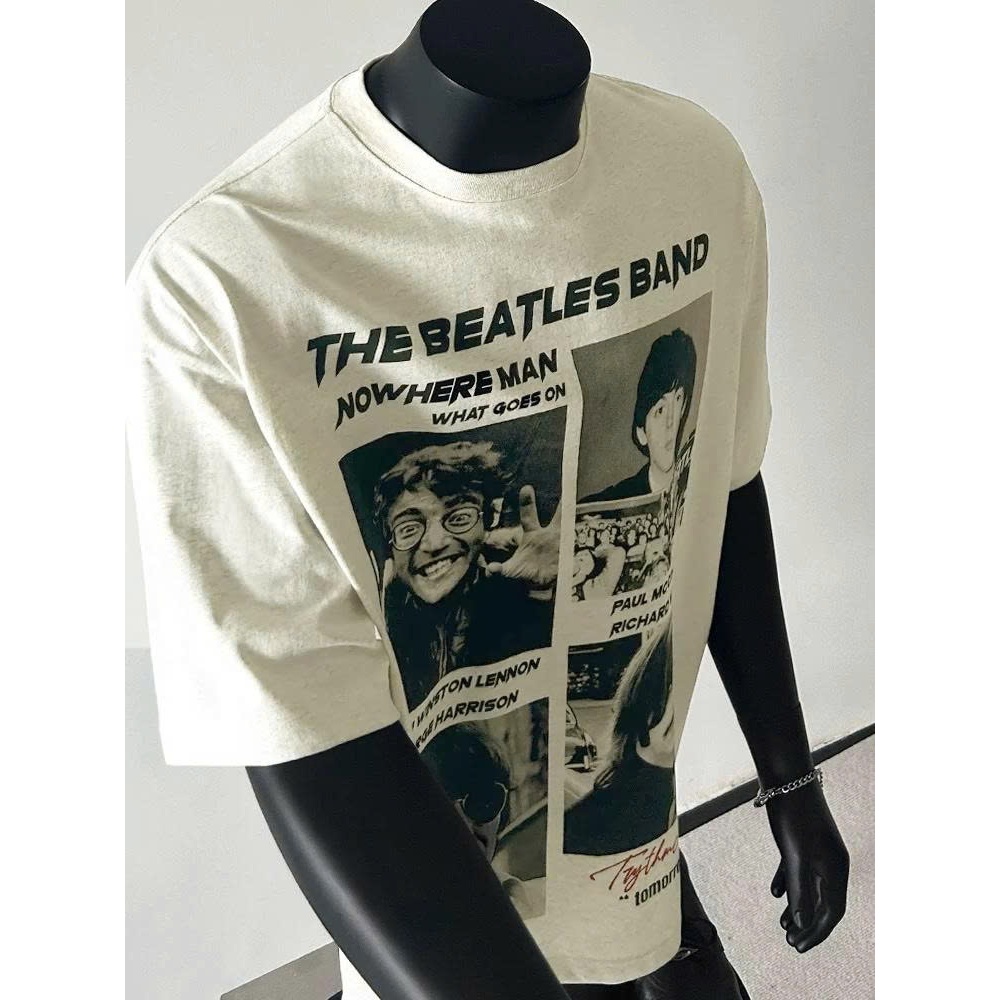 Áo thun Stee Cổ tròn THE BEATLES BAND Localbrand ICVCVNI Unisex Cotton