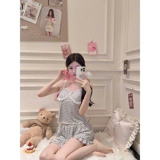 B122 Bộ Ngủ Nưz Chất Cotton Thun Mềm Mại Co Dãn Tốt Siêu Thoáng Mát Kèm Lót Đệm Phương Linh Underwear