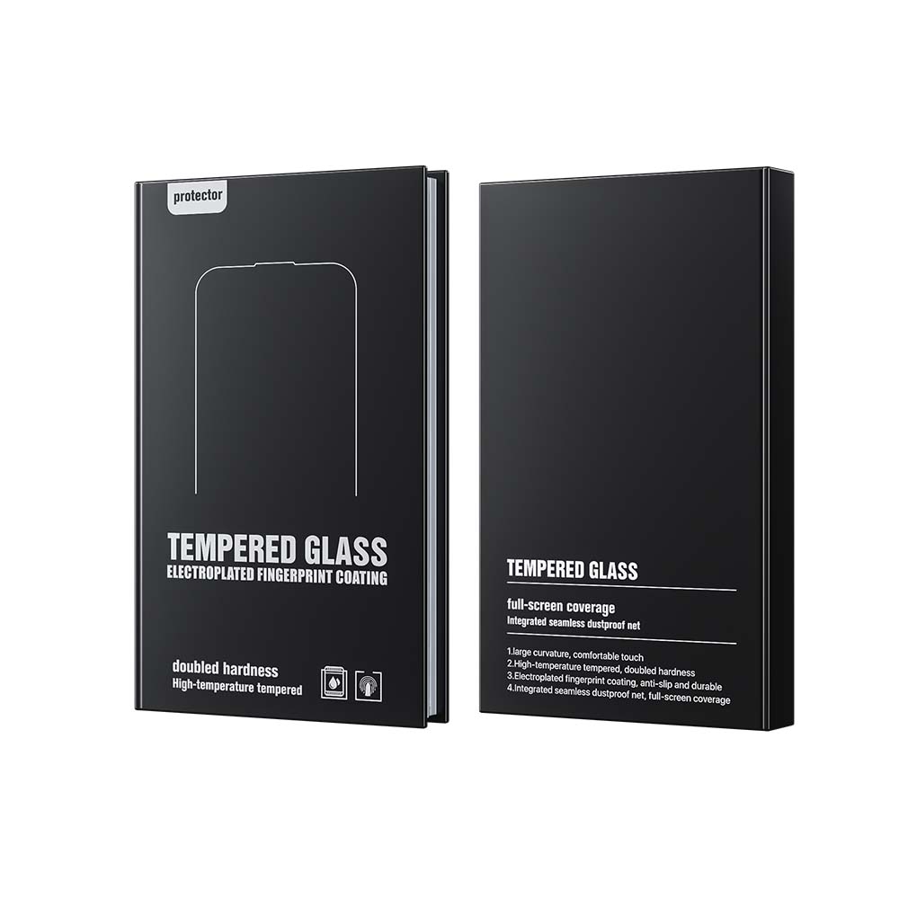 Kính Cường Lực iPhone [ CORNING HD ] Kèm Khung Tự Dán Cao Cấp Ko Hộp cho iPhone 16 Pro và 16 Pro Max