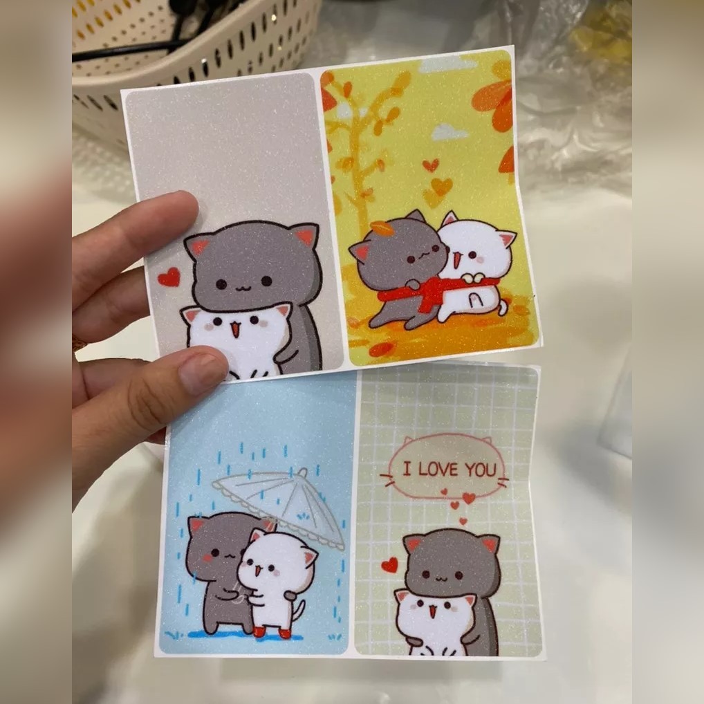 Miếng Dán Trang Trí CUTE CAT - Sticker Thẻ ATM (Thẻ Chung Cư, Thẻ Xe, Debit, Credit) NF2