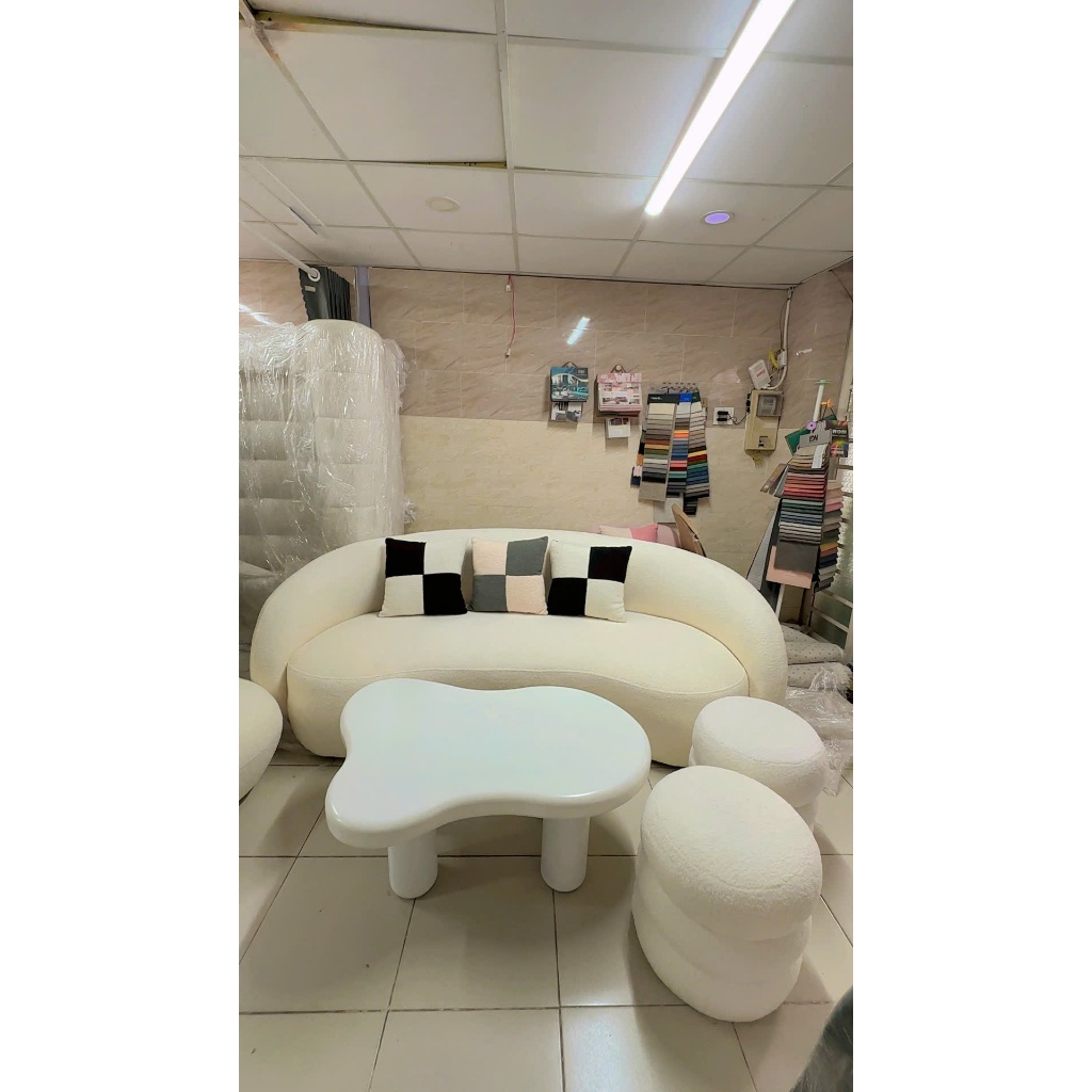 Ghế sofa bán nguyệt Nhu Y Decor đa dạng chất liệu giao hoả tốc hcm