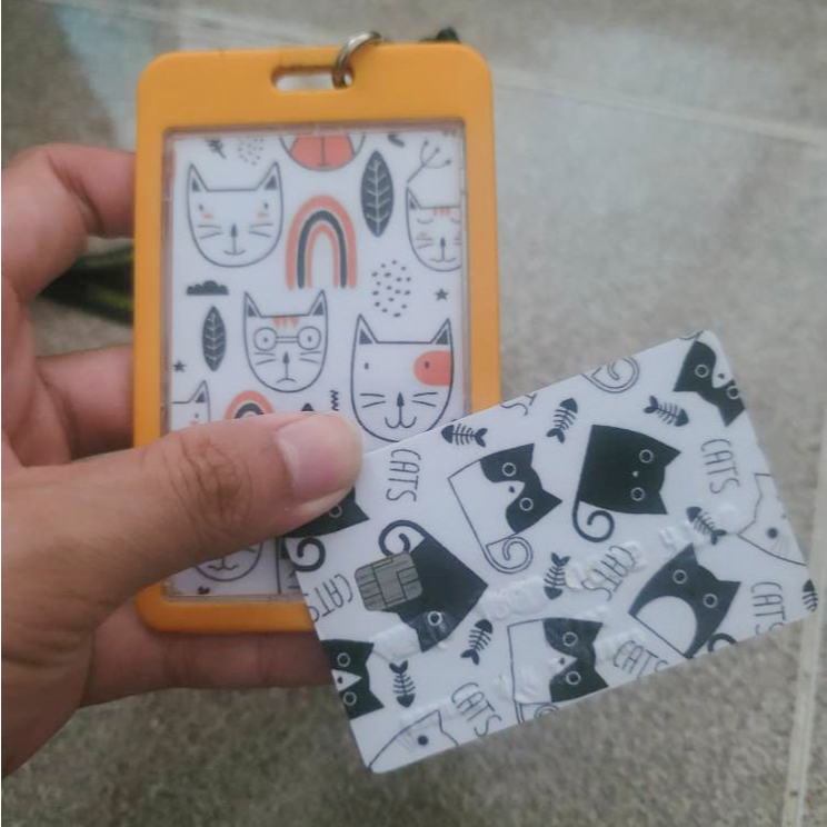 Miếng Dán Trang Trí CUTE CAT 2 - Decal Sticker Thẻ ATM (Thẻ Chung Cư, Thẻ Xe, Debit, Credit) NF2