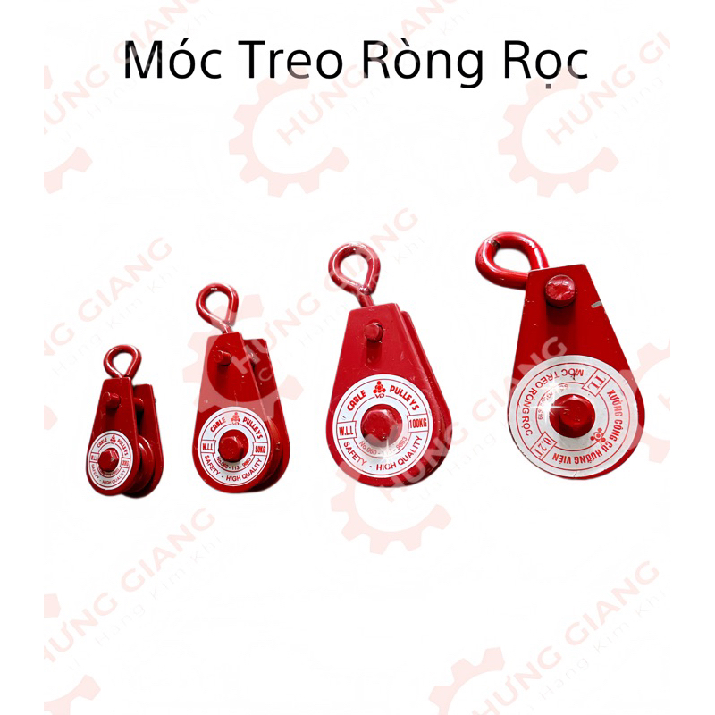 Móc treo ròng rọc kéo cáp, buli, cẩu, tời chịu lực 100kg 200kg