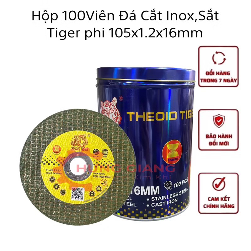 10 Viên Đá cắt sắt Inox 100 chuyên cắt kim loại, ĐÁ CẮT AN TOÀN