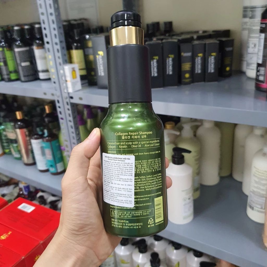 Cặp dầu gội xả SOPHIA Platinum Collagen Repair size 500ml hỗ trợ tóc mềm mượt giảm gãy rụng tóc