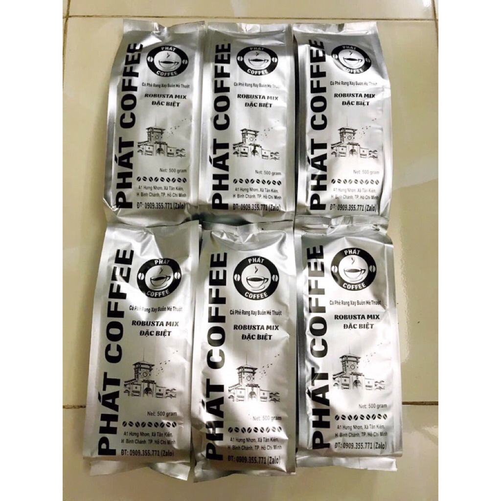 1kg Cà phê bột pha phin PHÁT COFFEE Robusta Mix Đặc Biệt thơm ngon đậm đà sánh béo