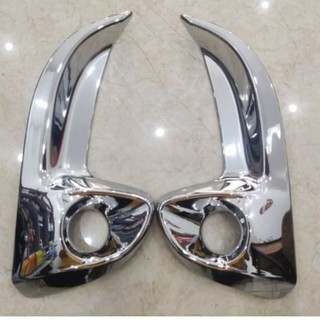 Ốp viền đèn gầm trước xe Vios 2021- 2022 , Yaris 2021- 2022-2023-2024 mạ crom cao cấp - Giá 1 đôi