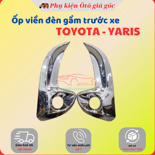 Ốp viền đèn gầm trước xe Vios 2021- 2022 , Yaris 2021- 2022-2023-2024 mạ crom cao cấp - Giá 1 đôi