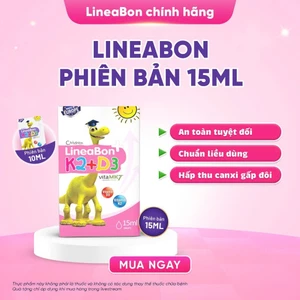 D3 K2 Lineabon Chai 15ML bổ sung vitamin d3 cho trẻ sơ sinh, giảm còi xương tăng chiều cao- Nhập khẩu chính hãng Châu Âu