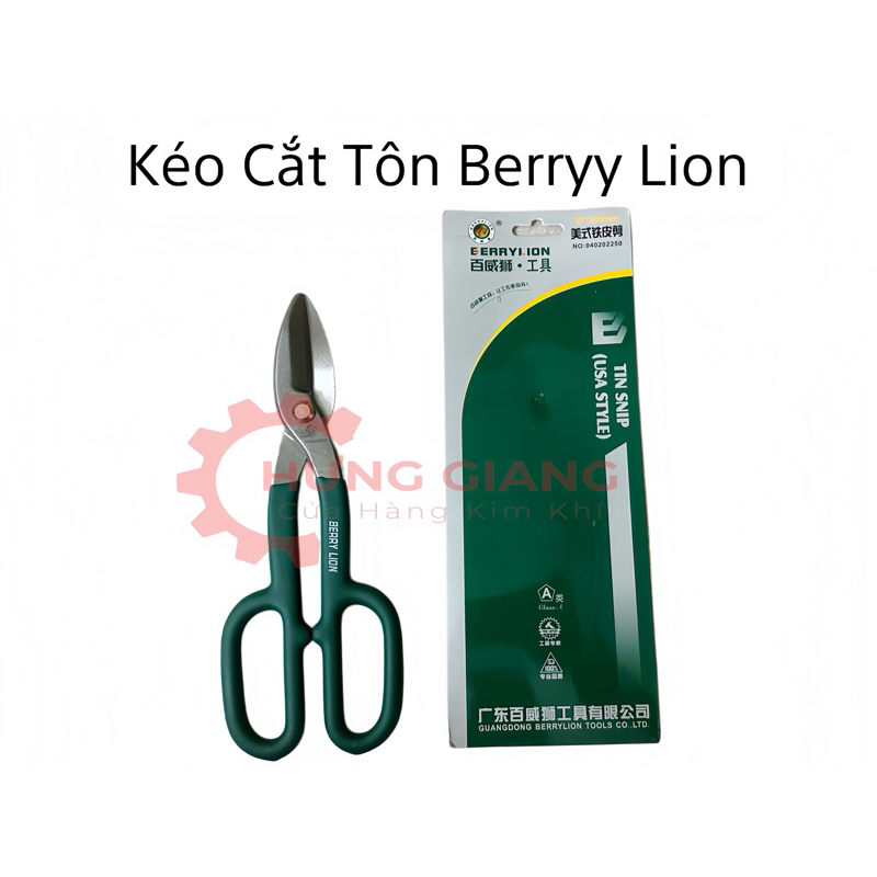 KÉO CẮT TÔN, CẮT INOX BERRYLION CHÍNH HÃNG KÍCH THƯỚC 10” 250mm (ẢNH THẬT)
