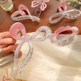 Sét 5 kẹp tóc ngọc trong suốt màu hồng nhẹ nhàng 🌸🌸🌸