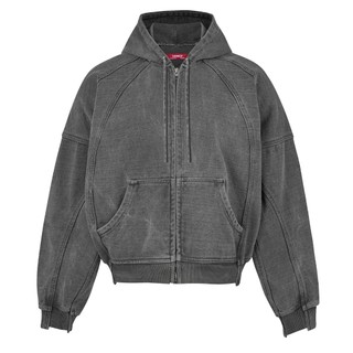 Áo Hoodie Oversized Rã Rập - Ivankov Spliced Washed Oversized Zip Hoodie