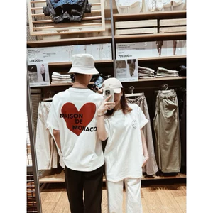 Áo Thun MAISON Form Rộng Chất Vải Cotton Dày Dặn Unisex Nam Nữ Định Lượng 260gsm