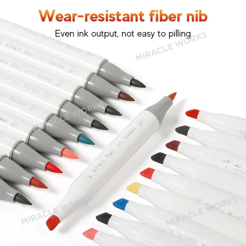 MW&Chenrui Bút Màu Marker Chuyên Nghiệp Ngòi đôi (Cọ + Đầu rộng),Kèm Túi Vải,Vẽ Tranh,Bút Maker,Bút viết,Nhà Sách Online