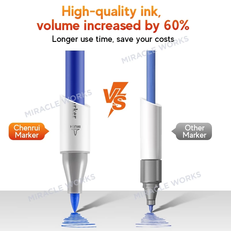 MW&Chenrui Bút Màu Marker Chuyên Nghiệp Ngòi đôi (Cọ + Đầu rộng),Kèm Túi Vải,Vẽ Tranh,Bút Maker,Bút viết,Nhà Sách Online