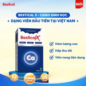 Canxi Bestical X hỗ trợ phát triển chiều cao cho bé từ 8 tuổi, xương chắc khỏe hộp 30 viên