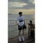 ALODIN.atedier | Quần short nỉ 2 da In Lụa chữ sước cao cấp 2 lớp lót lưới form trên gối Nam Nữ Menswear