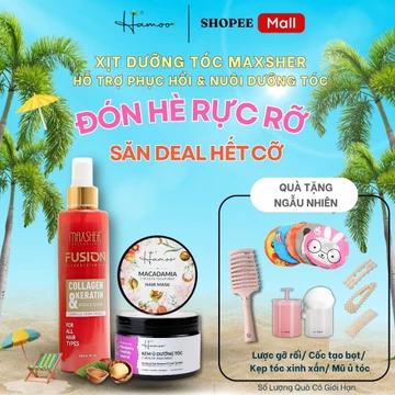 Xịt Dưỡng Tóc Maxsher, Xịt Dưỡng Collagen Giúp Cấp Ẩm, Xịt Thơm Tóc, Giảm Khô Xơ Hư Tổn, Bảo Vệ Tóc, HAMOO Tặng Kèm Kẹp