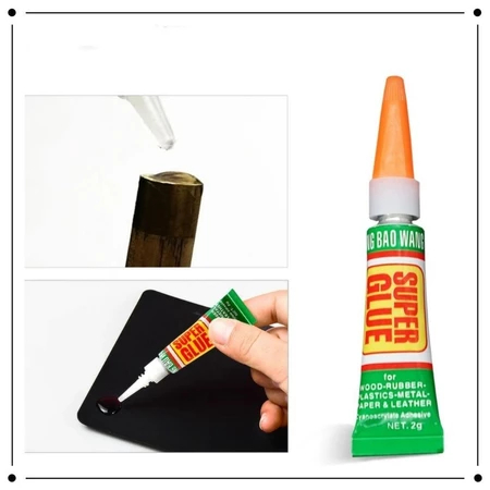 [Vỉ 12 Tuýp] Keo dán đa năng Super Glue chính hãng, Keo dán giày dép, nhựa, gỗ, kim Loại, cao su siêu dính