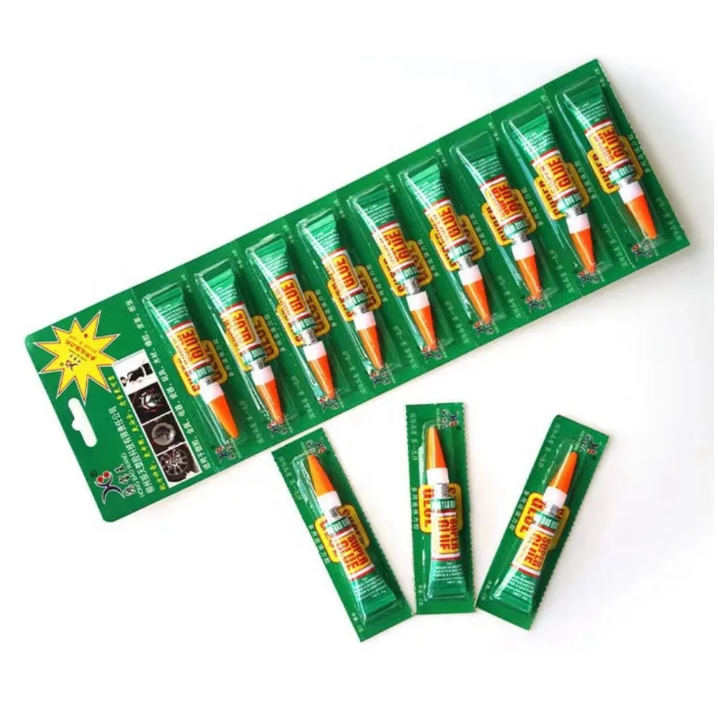 [Vỉ 12 Tuýp] Keo dán đa năng Super Glue chính hãng, Keo dán giày dép, nhựa, gỗ, kim Loại, cao su siêu dính
