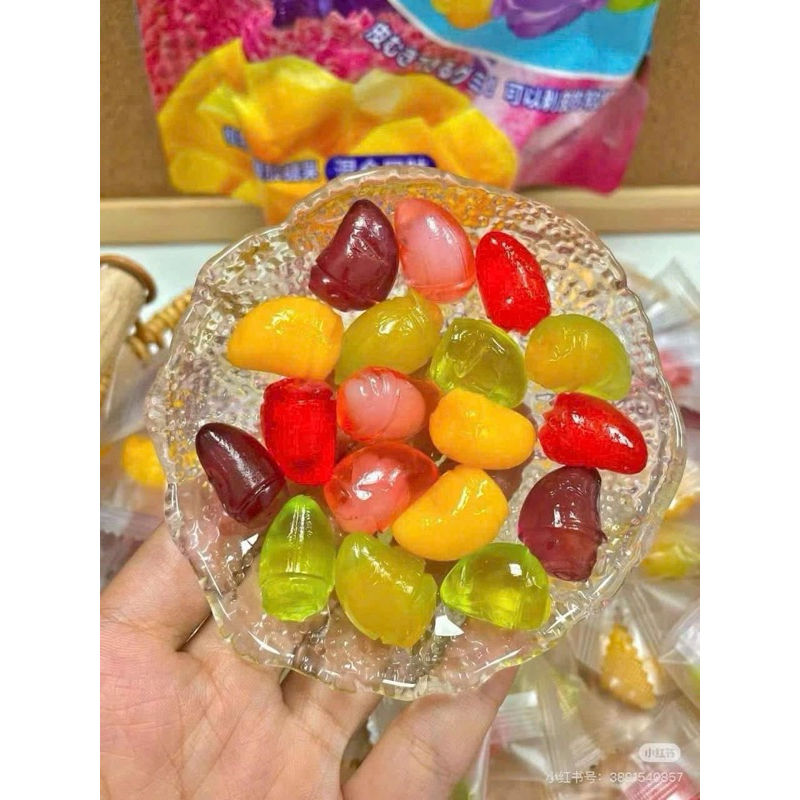 (Sỉ 1kg) Kẹo Bóc Vỏ Trái Cây Mix Vị, Kẹo Dẻo Bóc Vỏ Giá Rẻ