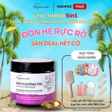 Ủ Tóc HAMOO Collagen Keratin & Mắc Ca, Kem Ủ Tóc Giúp Chăm Sóc Tóc, Giảm Hư Tổn Gãy Rụng, Tóc Mềm Mượt & Thơm Lâu 500gr