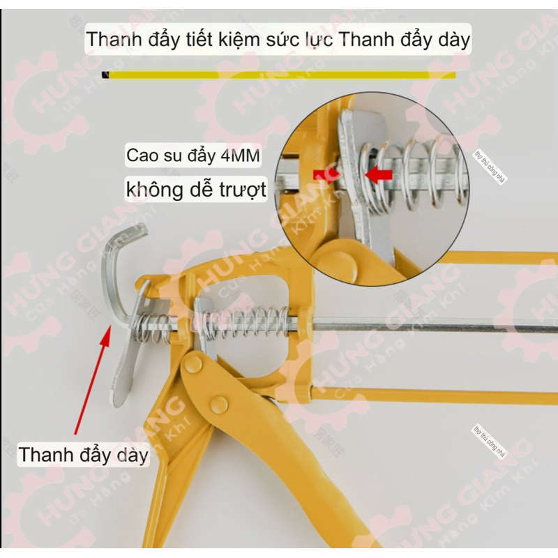 Súng Bắn Keo Silicon Màu Vàng Chính Hãng