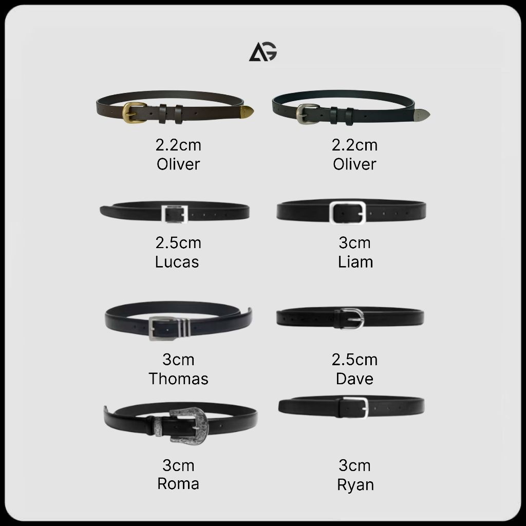 Thắt Lưng Nam Nữ Da Bò Nhập Khẩu Chính Hãng AUGUST SHOES Mặt Hợp Kim Cao Cấp Bảo Hành Lỗi 1 Đổi 1