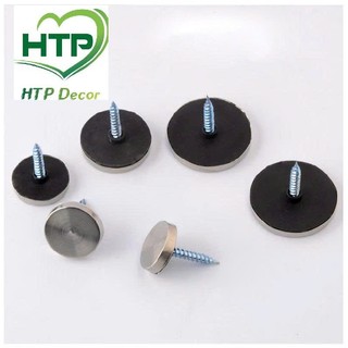 Bộ ốc nắp chụp inox gồm 4 con + vít, ốc bắt cách tường mũ 2cm