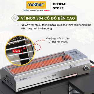 Bếp Nướng Than Gốm Mother GL600AS/ GL900AS | Không Nhóm Lửa - Không Khói Bụi - Không Quạt Than  | Hàng Chính Hãng
