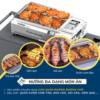 Bếp Nướng Than Gốm Mother GL600AS | Sản Phẩm Thay Thế Bếp Nướng Củi, Tiết Kiệm Gấp 4 Lần Bếp Nướng Than, Hàng Chính Hãng