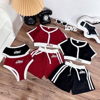 B8-đồ bơi 3 chi tiết cho bé gái size từ 8-30Kg