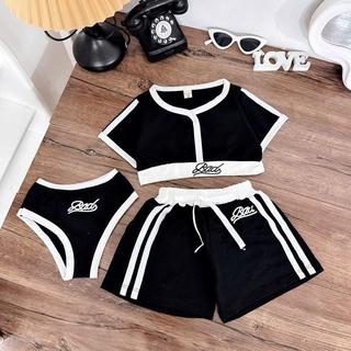 B8-đồ bơi 3 chi tiết cho bé gái size từ 8-30Kg