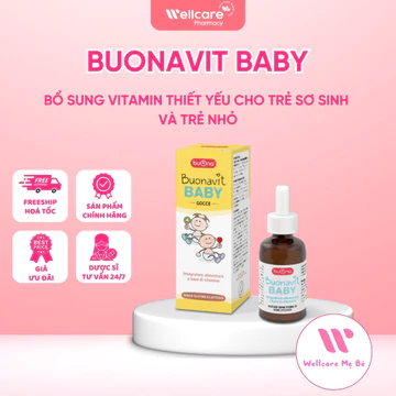 [NHI KHOA] Vitamin Tổng Hợp BuonaVit Baby - Hương chuối thơm ngon Lọ 20ml - giúp trẻ ăn ngon tăng sức đề kháng