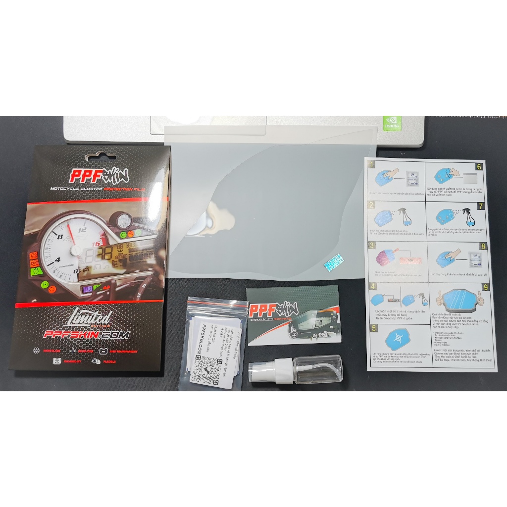 ppf wave alpha , dán bảo vệ đồng hồ xe, PPF nhập khâu