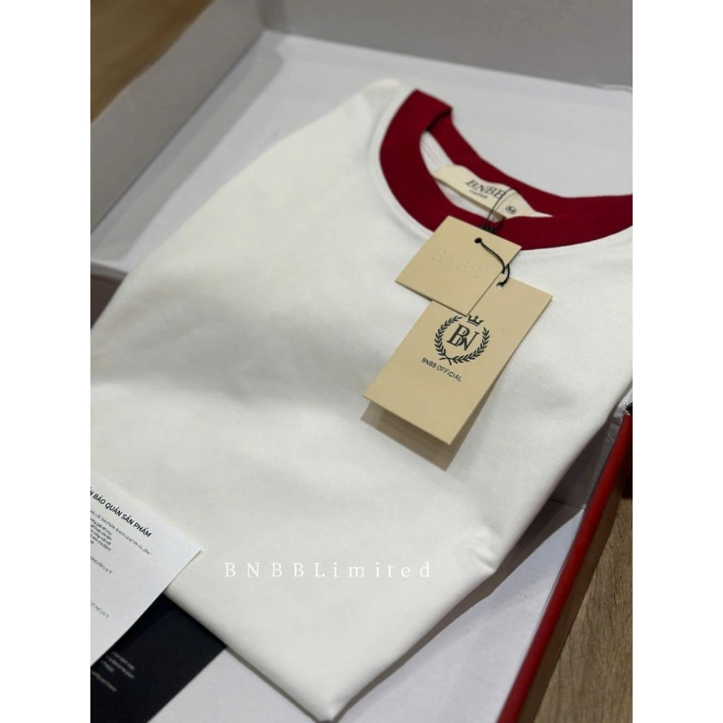(BomoHouse - BNBB chính hãng) Áo thun nữ cổ phối BNBB