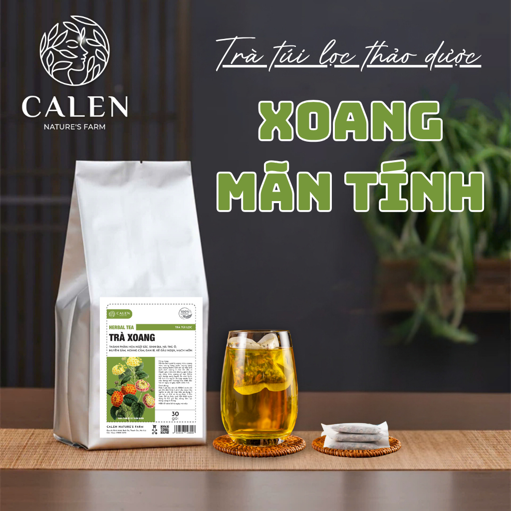[Xoang mãn tính] Trà xoang mũi Calen giảm tình trạng dị ứng mũi,chảy nước mũi, sổ mũi, đau mũi, khó thở bịch 30 gói lọc