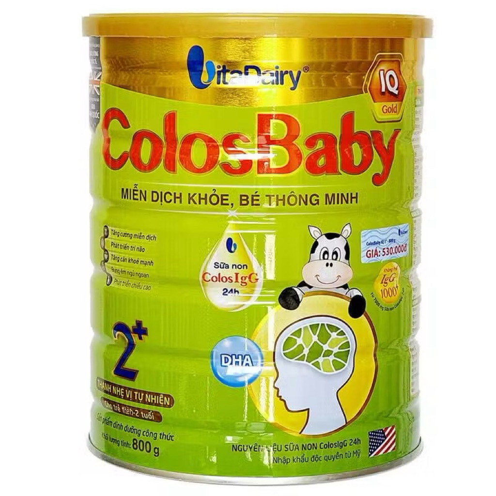 {Hot} Vitadairy Colosbaby Bio,Gold,IQ,D3K2,Vị Thanh Nhạt 800gr date 2027