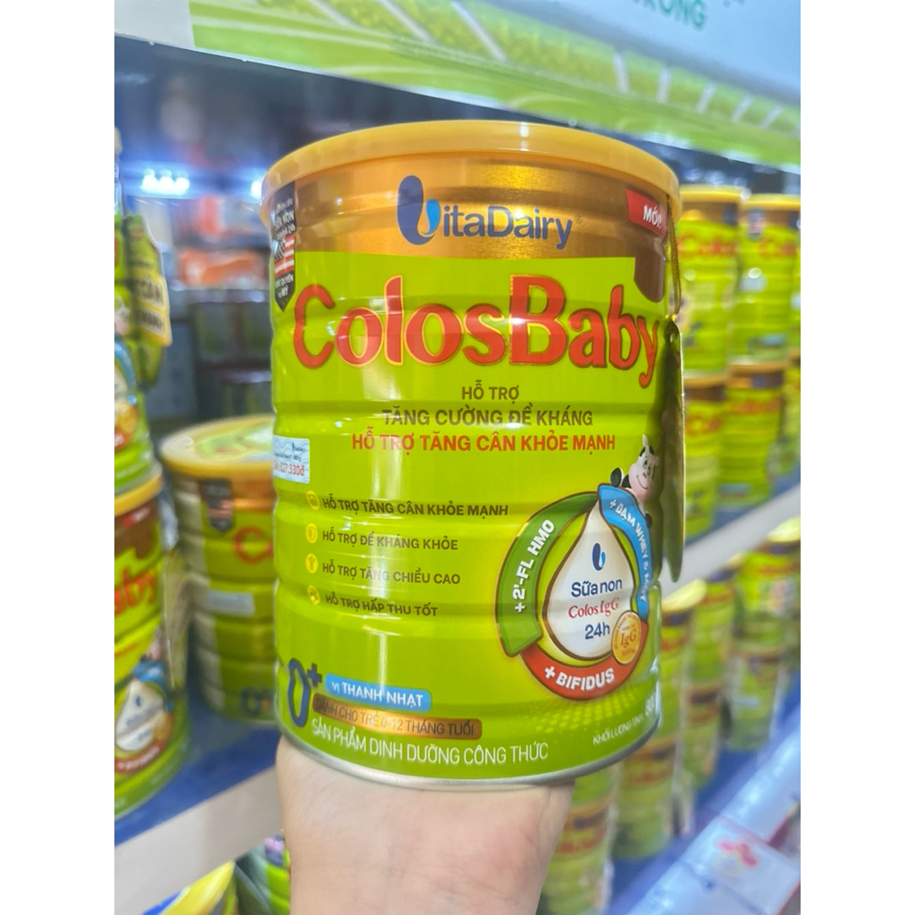 {Hot} Vitadairy Colosbaby Bio,Gold,IQ,D3K2,Vị Thanh Nhạt 800gr date 2027